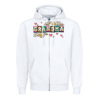 White daisy grandma Zipper Hoodie - AdoDesignShop