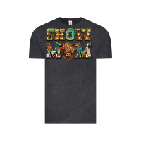 Vintage Black show mom scottish cattle Vintage Tee - BarkalooDesign