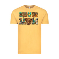 Vintage Mustard show mom scottish cattle Vintage Tee - BarkalooDesign