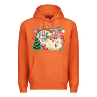 Carrot pink santa and disco ball with christmas tree Premium Hoodie - MaliasSmallBusiness