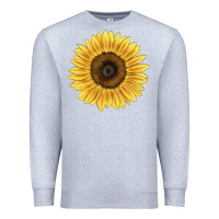 Heather Grey giganteus sunflower Premium Sweatshirt - LillyAllenDesigns