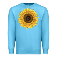 Ocean Blue giganteus sunflower Premium Sweatshirt - LillyAllenDesigns