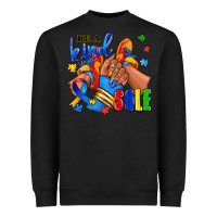 Black Be a kind sole Autism afro girl sneakers Heavyweight Sweatshirt - RanaPortraitStore
