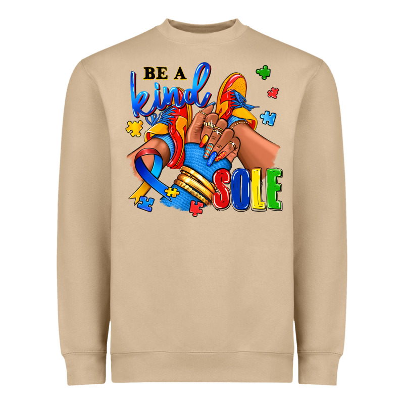 Be A Kind Sole Autism Afro Girl Sneakers Heavyweight Sweatshirt by RanaPortraitStore | Teevron
