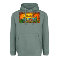 Sage western desert darlin sunset cactus leopard serape   license plate tem Heavyweight Hoodie - BarkalooDesign