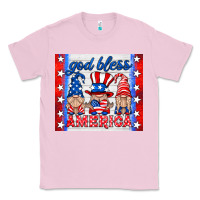 Bubblegum Pink god bless America gnomes Classic Tee - HRA Design Shop
