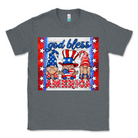 Charcoal Heather god bless America gnomes Classic Tee - HRA Design Shop