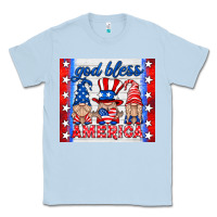 Dusty Blue god bless America gnomes Classic Tee - HRA Design Shop