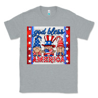 Heather Grey god bless America gnomes Classic Tee - HRA Design Shop