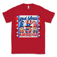 Red god bless America gnomes Classic Tee - HRA Design Shop