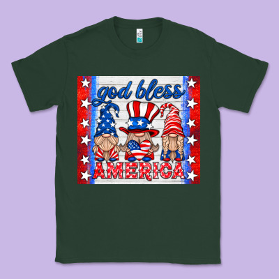 God Bless America Gnomes Classic Tee Designed By Hra Design Shop