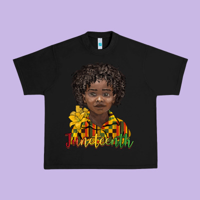 Juneteenth Black Boy Urban Heavy Tee Designed By Barkaloodesign