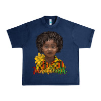 Navy juneteenth black boy Urban Heavy Tee - BarkalooDesign
