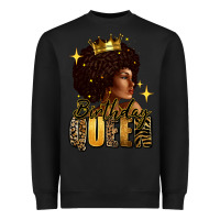 Black Birthday queen afro girl Heavyweight Sweatshirt - RanaPortraitStore