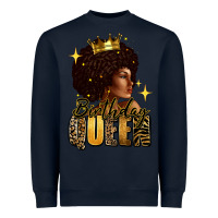 Navy Birthday queen afro girl Heavyweight Sweatshirt - RanaPortraitStore