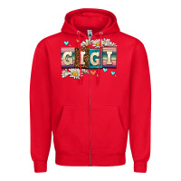 Red daisy gıgı Zipper Hoodie - AdoDesignShop