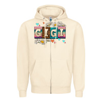 Sandshell daisy gıgı Zipper Hoodie - AdoDesignShop