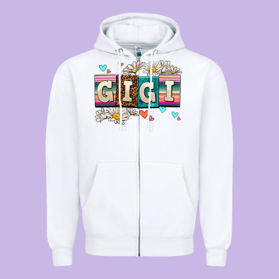 Daisy Gıgı Zipper Hoodie Designed By Adodesignshop