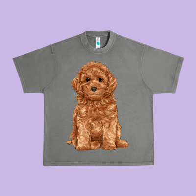 Toy Poodle Urban Heavy Tee Designed By Ranaportraitstore