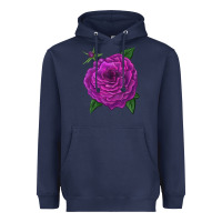 Navy Celestial Rose Heavyweight Hoodie - LillyAllenDesigns