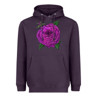 Plum Celestial Rose Heavyweight Hoodie - LillyAllenDesigns