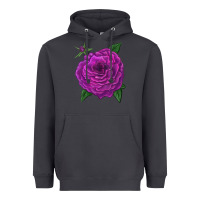 Smoke Celestial Rose Heavyweight Hoodie - LillyAllenDesigns