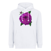 White Celestial Rose Heavyweight Hoodie - LillyAllenDesigns