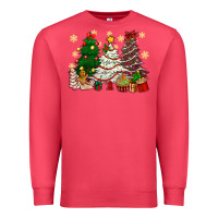 Cardinal Cake Christmas trees Premium Sweatshirt - NancyCooperArtShop