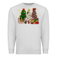 Dove Grey Cake Christmas trees Premium Sweatshirt - NancyCooperArtShop