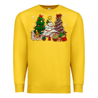 Lemon Cake Christmas trees Premium Sweatshirt - NancyCooperArtShop