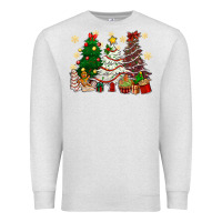 Oatmeal Heather Cake Christmas trees Premium Sweatshirt - NancyCooperArtShop