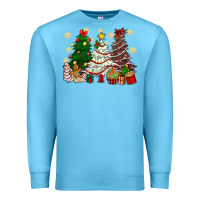 Ocean Blue Cake Christmas trees Premium Sweatshirt - NancyCooperArtShop