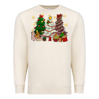 Sandshell Cake Christmas trees Premium Sweatshirt - NancyCooperArtShop