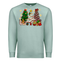 Seafoam Cake Christmas trees Premium Sweatshirt - NancyCooperArtShop
