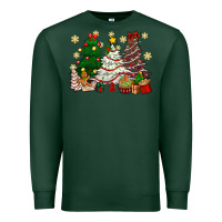 Sports Green Cake Christmas trees Premium Sweatshirt - NancyCooperArtShop