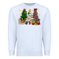 White Cake Christmas trees Premium Sweatshirt - NancyCooperArtShop