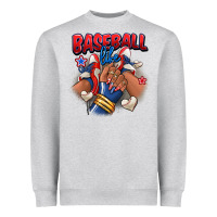Heather Grey Baseball life afro girl sneakers Heavyweight Sweatshirt - RanaPortraitStore