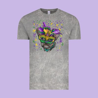 Vintage Tee mardi gras mask french bulldog