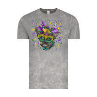 Cloud Rock mardi gras mask french bulldog Vintage Tee - RanaPortraitStore