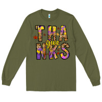 Army Green give thanks Long Sleeve Tee - CowhideDigitalArt