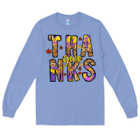 Colony Blue give thanks Long Sleeve Tee - CowhideDigitalArt