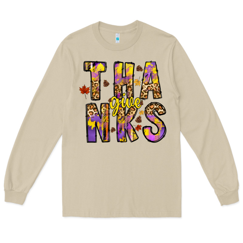 Give Thanks Long Sleeve Tee by CowhideDigitalArt | Teevron