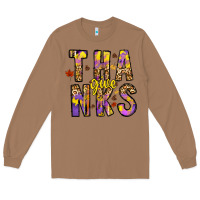 Toasted Coconut give thanks Long Sleeve Tee - CowhideDigitalArt