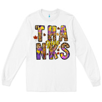 White give thanks Long Sleeve Tee - CowhideDigitalArt