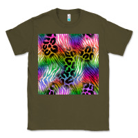 Army Green neon safari seamless pattern 2 Classic Tee - BundleAndBundleShop