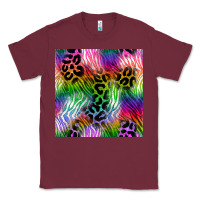 Burgundy neon safari seamless pattern 2 Classic Tee - BundleAndBundleShop