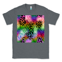 Charcoal Heather neon safari seamless pattern 2 Classic Tee - BundleAndBundleShop