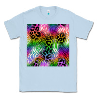 Dusty Blue neon safari seamless pattern 2 Classic Tee - BundleAndBundleShop