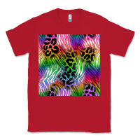 Red neon safari seamless pattern 2 Classic Tee - BundleAndBundleShop