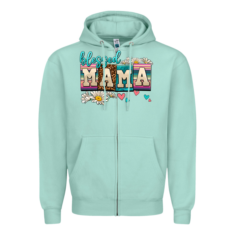 Daisy Blessed Mama Zipper Hoodie by AdoDesignShop | Teevron